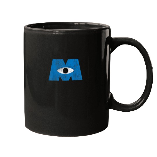 Disney Pixars Monsters, Inc Distressed Cyclops Blue Logo T-Shirt Mugs