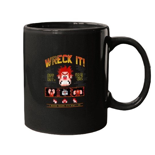Disneyss Wreck it Ralph Wreck It Est '82 Vintages Video Game Mugs