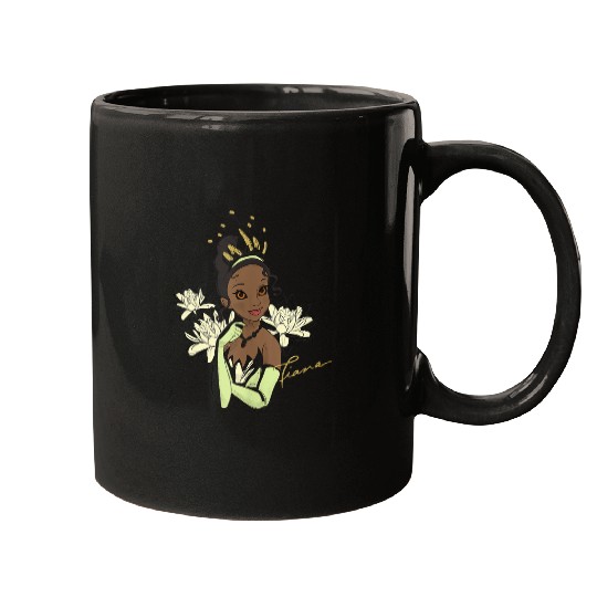 Disneyss The Princess And The Frog Tiana Floral Color Sketch Mugs