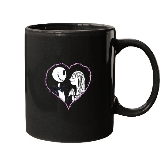 Disney The Nightmare Before Christmas Jack Sally Heart Mugs