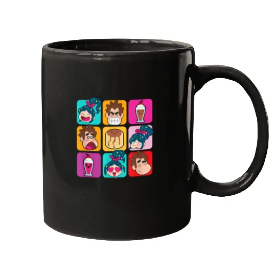 Disney Wreck-It Ralph Vanellope Ralph & Desserts Panels T-Shirt Mugs