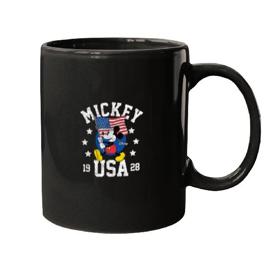 Disney Mickey Waving Flag USA Mugs