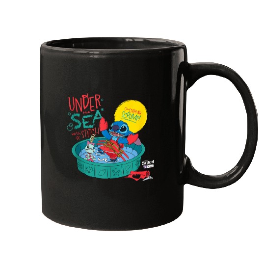Disneyss 100 Stitch In Costume Little Mermaid Under The Sea Mugs
