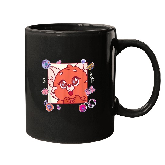 Disneyss And Pixarss Turning Red Fluffy Cute 90s Panda Mei Mugs