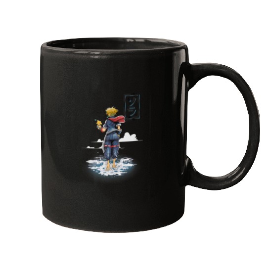 Disneyss Kingdom Hearts Sora Walking On Water Big Chest Poster Mugs