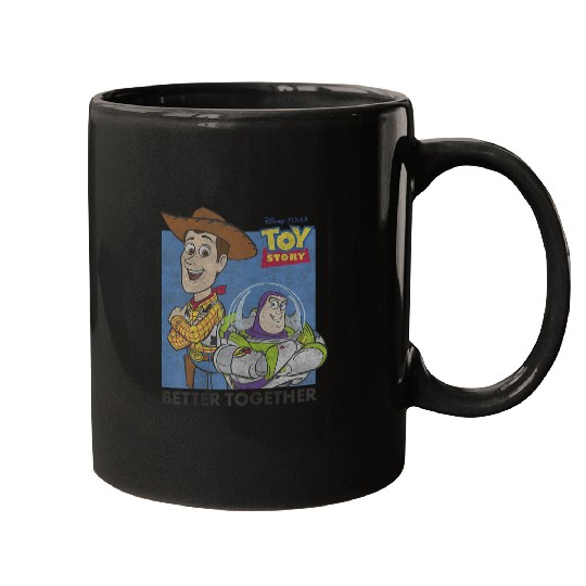Disneyss Pixars Toy Story Buzz And Woody Better Together Poster Mugs