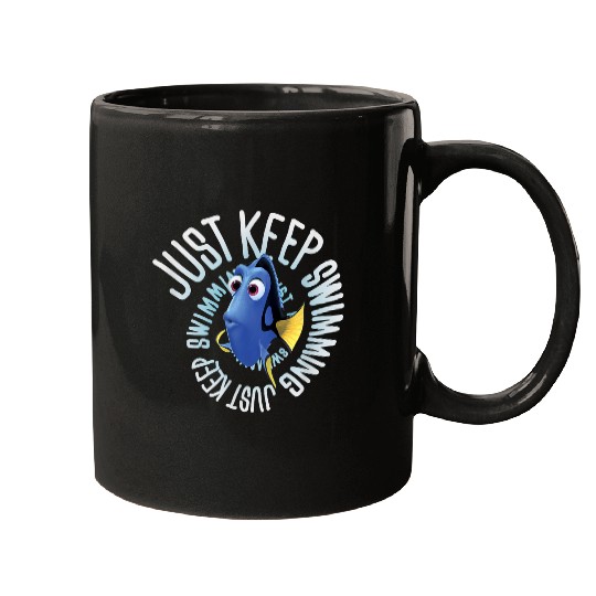 Disneyss Pixars Finding Dory Just Keep Swimming Big Chest Logo Mugs