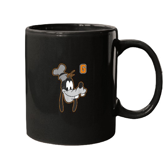 Disney Goofy Orange Outline Portrait Mugs