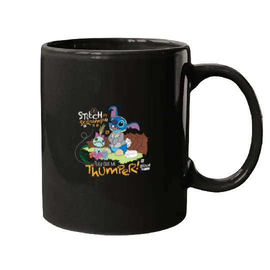 Disney 100 Stitch in Costume Bambi They Call Me Thumper Mugs