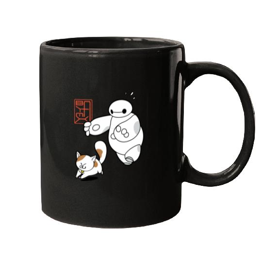 Disney Big Hero 6 Baymax Chasing Mochi Cute Shot Mugs