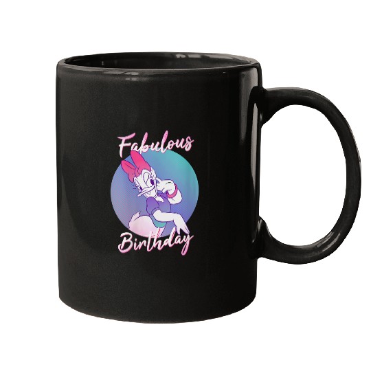 Disneyss Daisy Duck Fabulous Birthday Mugs