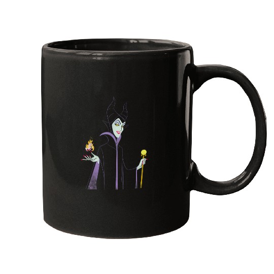 Disneyss Sleeping Beauty Maleficent Outline Flame Mugs
