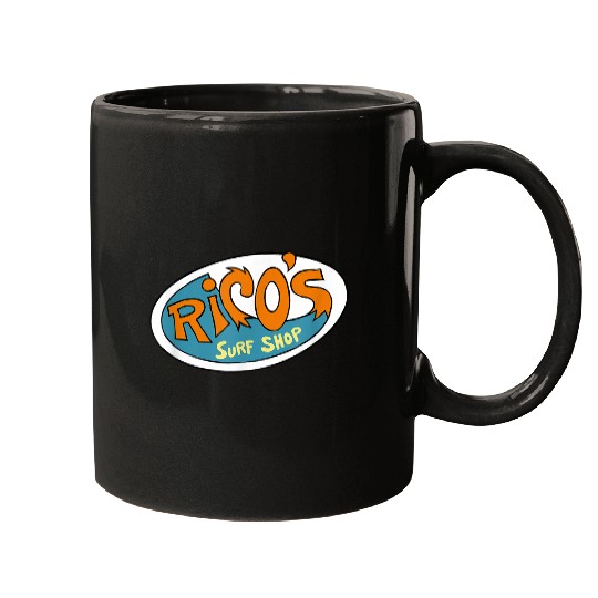 Disneyss Hannah Montana Ricos Surf Shop Logo Mugs