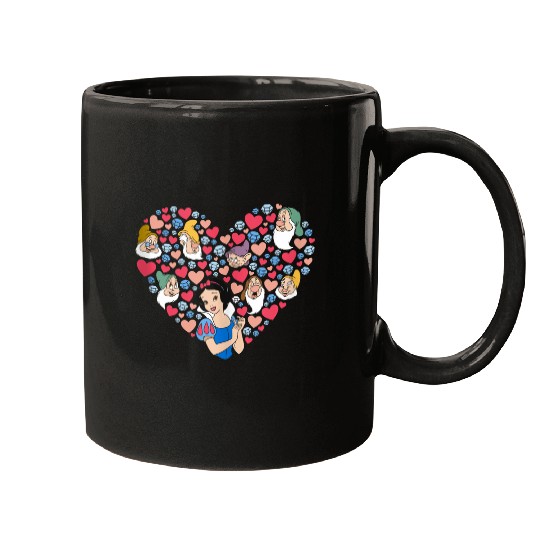 Disneyss Snow White And The Seven Dwarfs Heart Valentine's Day Mugs