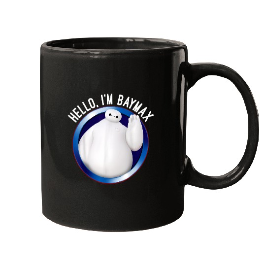 Disneyss Big Hero 6 Baymax Wave Hello Circle Graphic Mugs