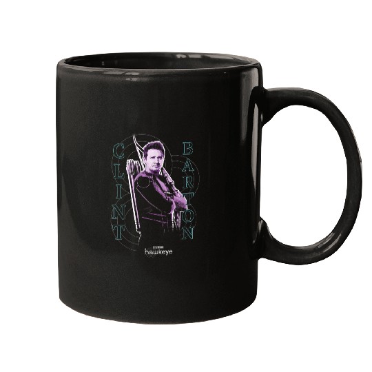 Marvels Hawkeye Disneyss Plus Clint Barton Color Pop Poster Mugs