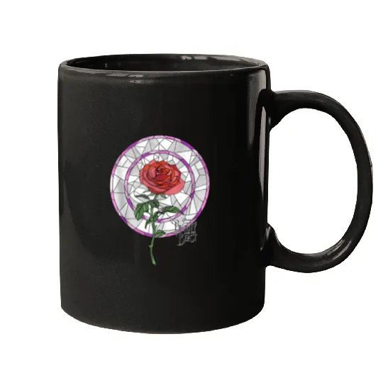 Disneyss Beauty And The Beast Stained Glass Rose Mugs