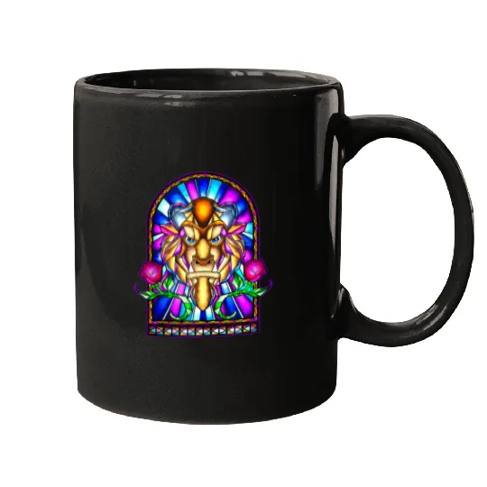 Disneyss Beauty And The Beast Stained Glass Window Mugs