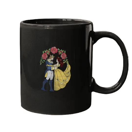 Disneyss Beauty And The Beast Belle Beast Stained Glass Mugs