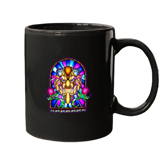 Disneyss Beauty And The Beast Stained Glass Window Mugs