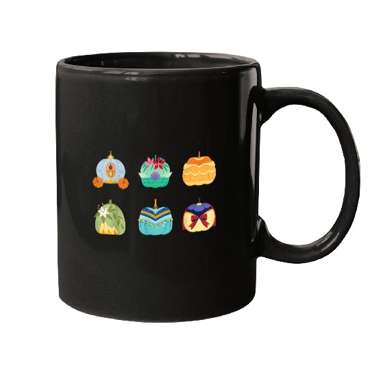 Discover Disney Princess Pumpkins Fall Autumn Six Pumpkin Princesses Mugs