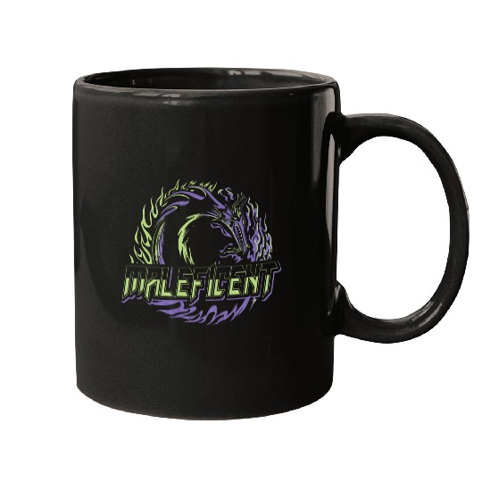 Discover Disneyss Villains Maleficent Neon Dragon Circle Mugs