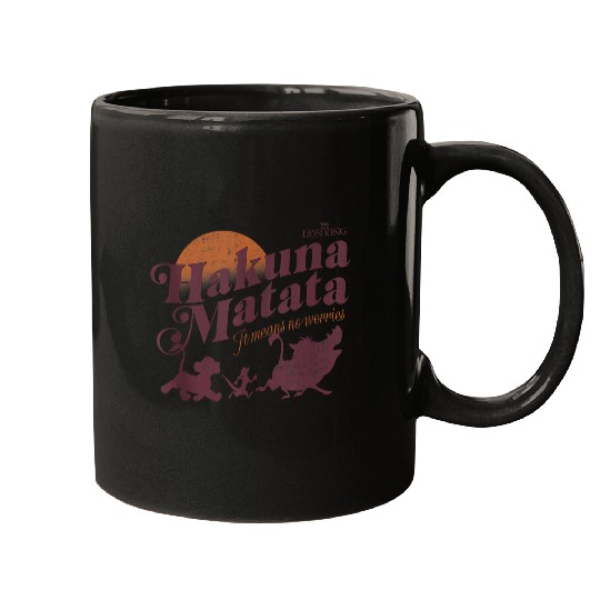 Disneyss The Lion King Hakuna Matata Sunset Silhouette Mugs