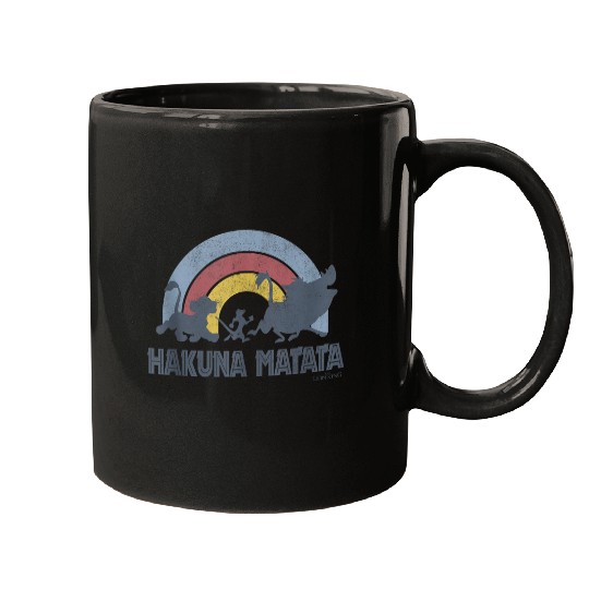Discover Disneyss The Lion King Hakuna Matata Distressed Rainbow Logo Mugs