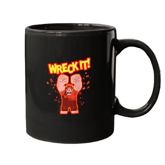 Disneyss Wreck it Ralph Wreck It Angry Pixelated Ralph shots Mugs