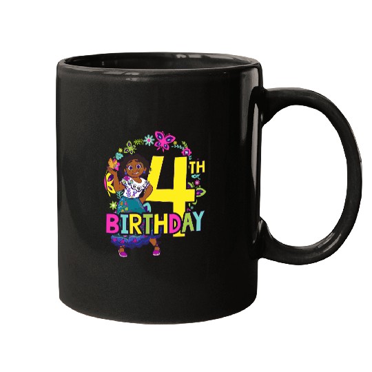 Discover Disney Encanto Mirabel 4th Birthday Smile Floral Portrait Mugs
