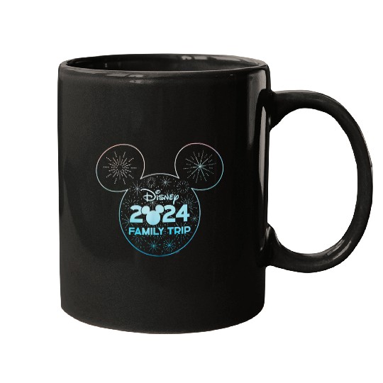 Discover Disney Mickey Mouse Icon Fireworks Vacation Family Trip 2024 Mugs