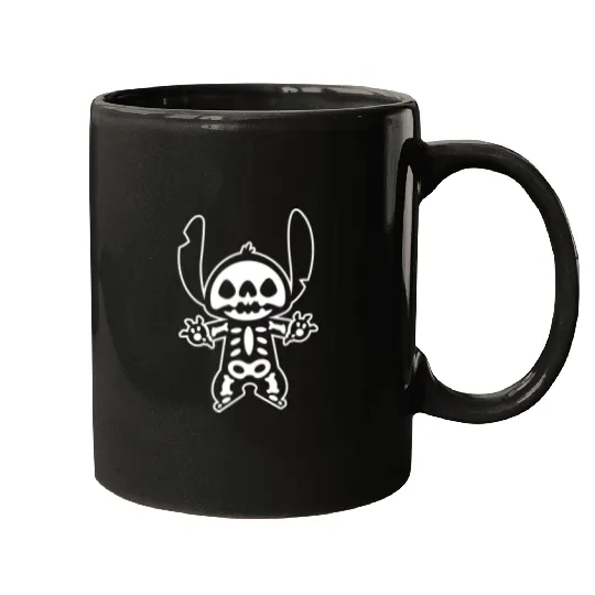 Discover Disneyss Stitch Halloween Skeletonss Mugs