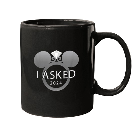 Disney I Asked 2024 Engagement Ring Proposal Mic Mugs
