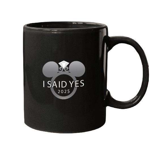Disney I Said Yes 2025 Engagement Ring Proposal Mickey Mugs