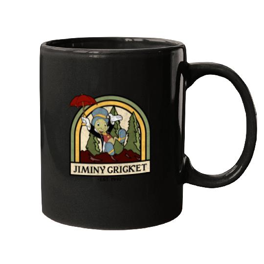 Disneyss Pinocchio Jiminy Cricket Established 1940 Mugs