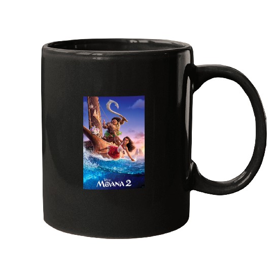 Disney Moana 2 Set Sail  Movie Teaser Poster & Logo Mugs