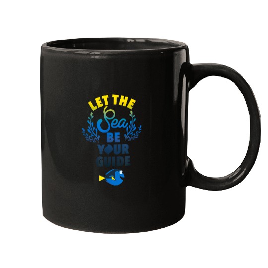 Disneyss Pixars Finding Dory Let The Sea Be Your Guide Logo Mugs