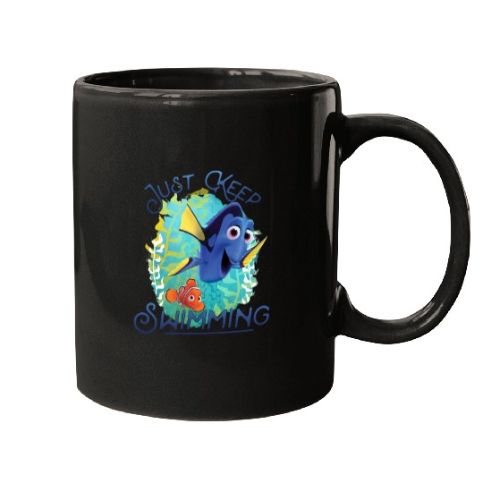 Disneyss Pixars Finding Dory Just Keep Swimming Ocean Logo Mugs