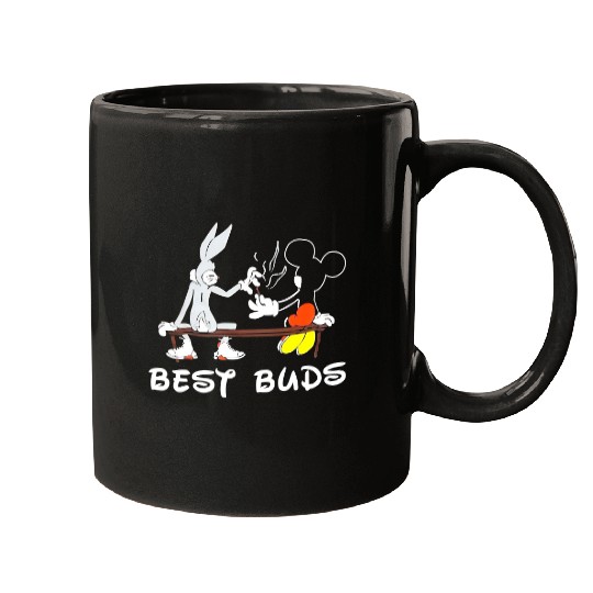 Best Buds Disney Mugs - Bugs Bunny & Mickey Mouse cotton Mugs, Graphic Mugs for men, women, Unisex,  Gifts
