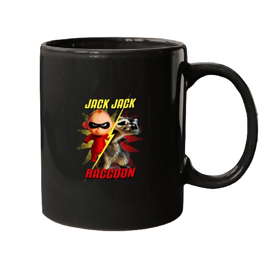 Disney Pixar The Incredibles 2 Jack-Jack vs. Raccoon Retro Mugs