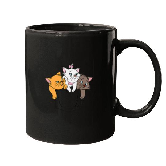 Disney The Aristocats Adorable Kittens Trio Faux Pocket Logo Mugs