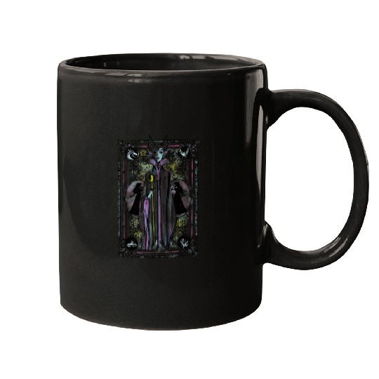 Disney Sleeping Beauty Maleficent Floral Tarot C Mugs