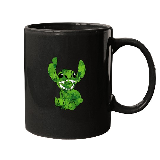 Disney Lilo Stitch St Patricks Day Stitch Clover Mugs