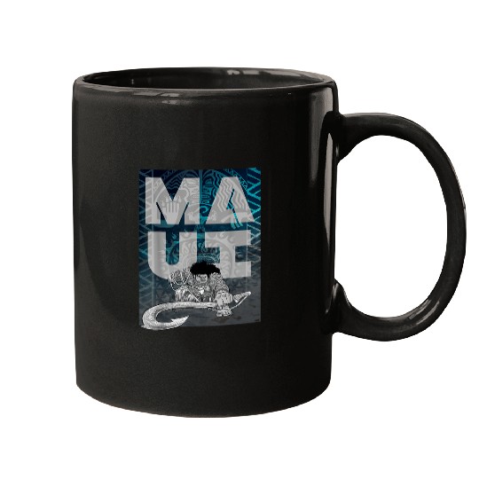 Disney Moana Maui Tattoo Style Letter Stack Port Mugs
