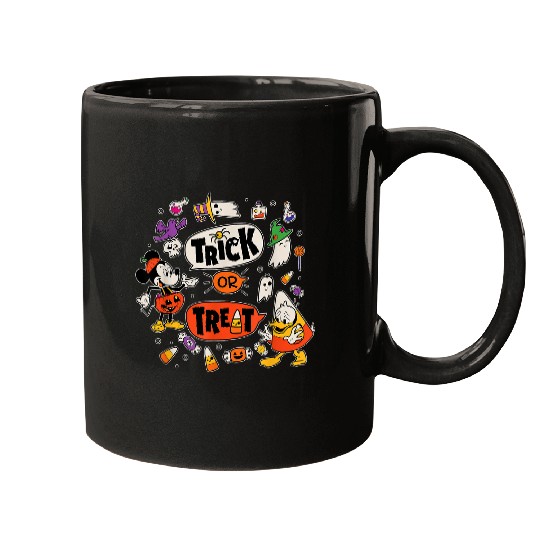 Disney Mickey Mouse Donald Duck Trick Or Treat Halloween Mugs