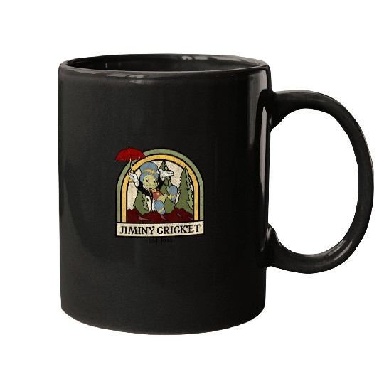 Disney Pinocchio Jiminy Cricket Established 1940 Mugs
