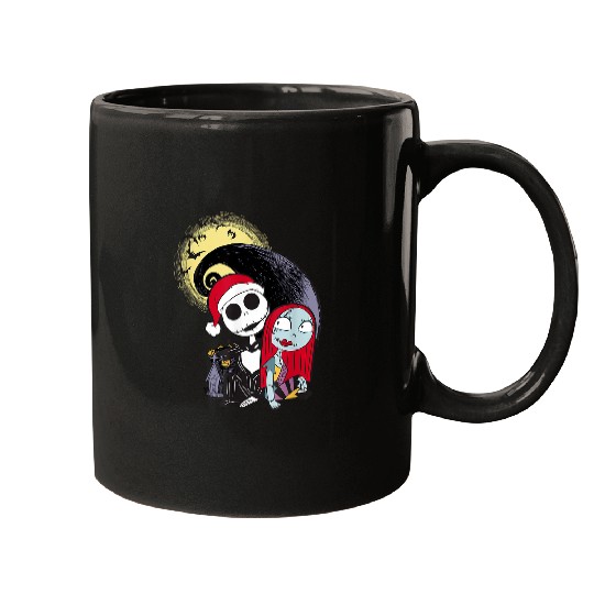 Disney The Nightmare Before Christmas Jack & Sally Santa Hat Mugs