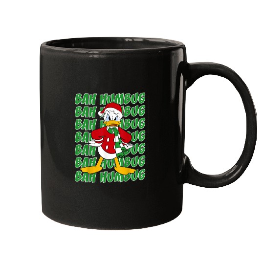 Dis.ney Donald Duck Bah Humbug Christmas Text Stack  : Mickey Disney Christmas, Disney Christmas Mugs