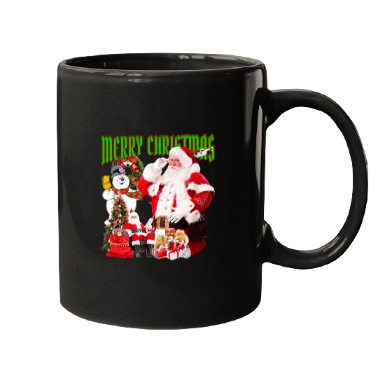 Santa Merry Christmas 90s bootleg  : Mickey Disney Christmas, Disney Christmas Mugs