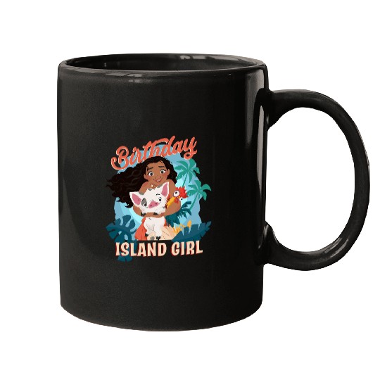Disney Moana Birthday Island Girl Moana Pua Hei Hei Big Logo Mugs